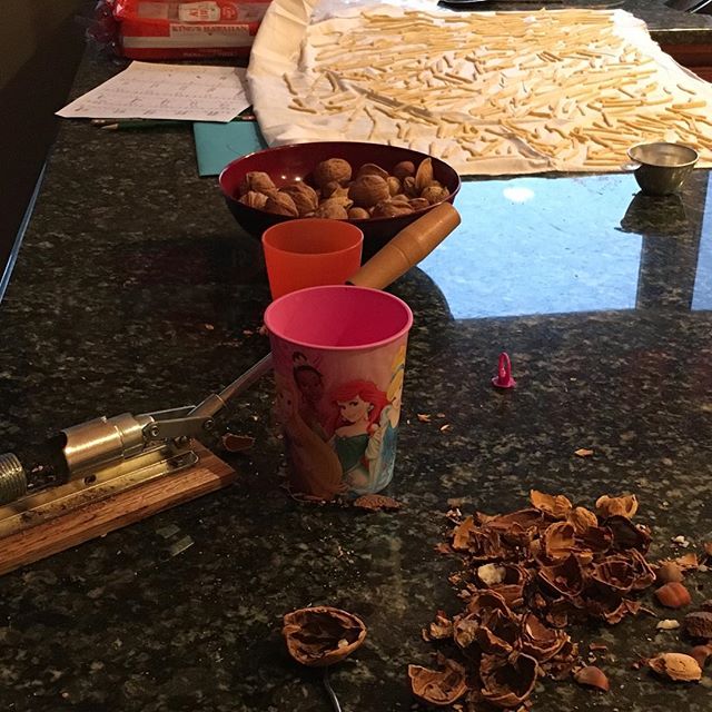Nothing says Thanksgiving like homemade noodles and mixed nuts to crack!